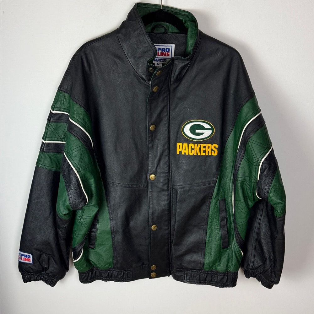 VTG Starter Packers Leather Jacket - Men's Medium